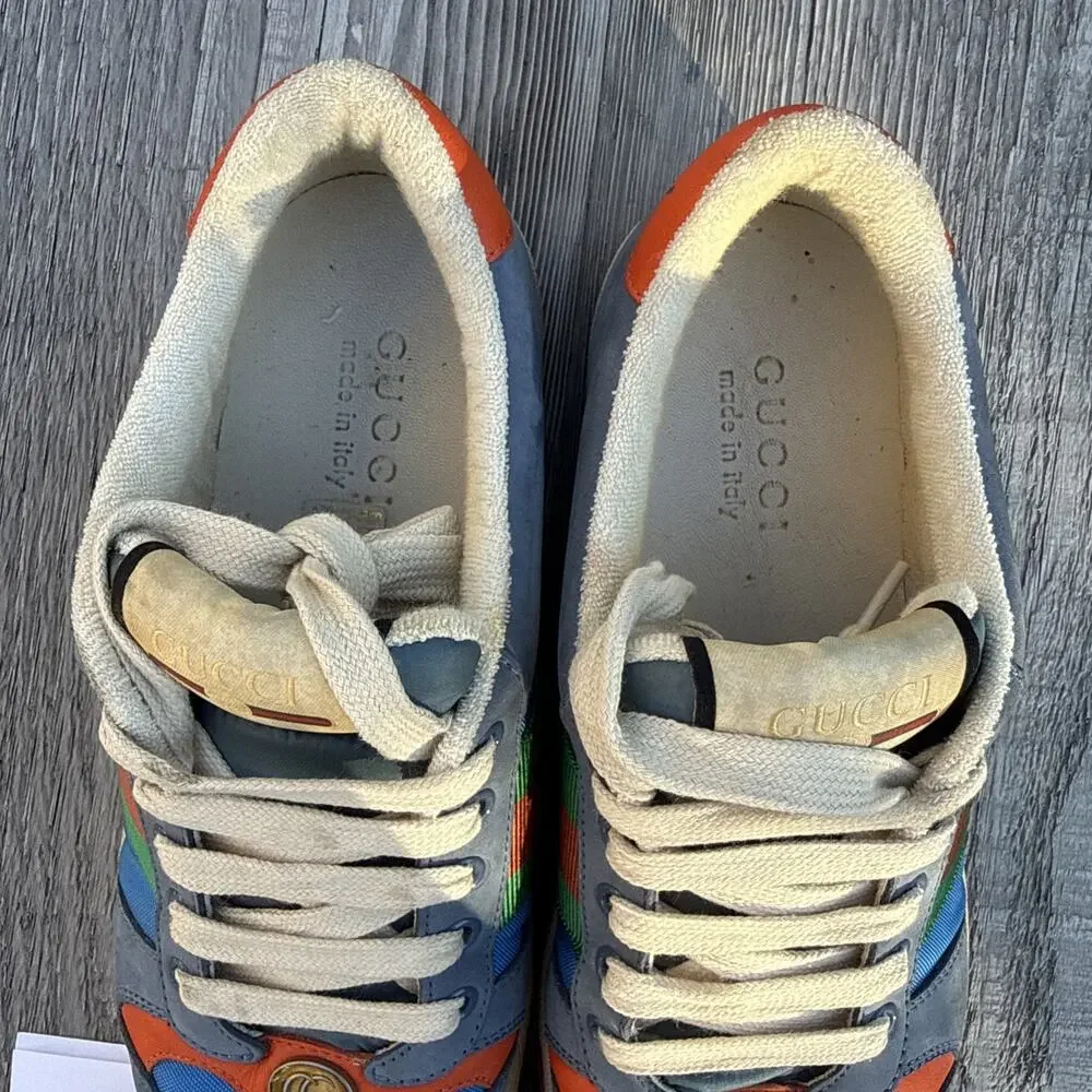 GUCCI Men's Screener Sneakers Trainers Shoes Men 7 Or Women 8.5 COA